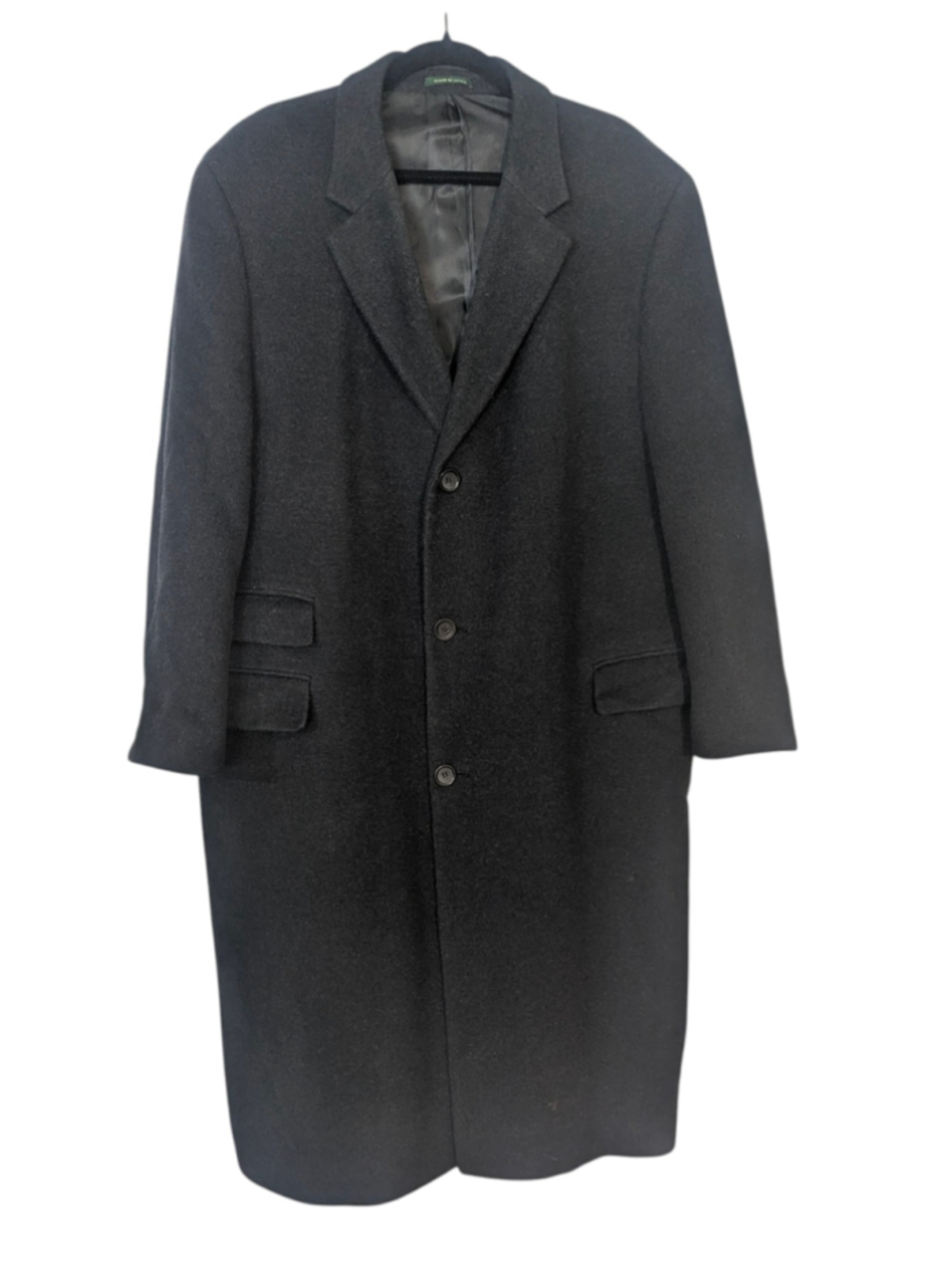 LAUREN Ralph Lauren Black Wool Blend Coat Size 42 44 Large - Picture 2 of 13